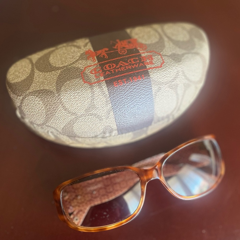 Coach Tortoise Shell Sunglasses - Case Included - Picture 1 of 10